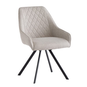 Valko Fabric Dining Chair Swivel In Stone