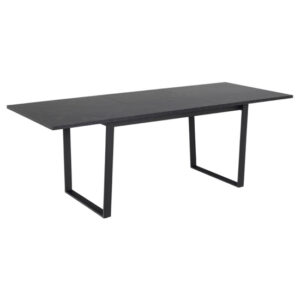 Altoona Wooden Extending Dining Table In Black Marble Effect