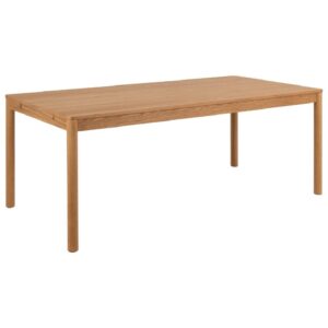 Athens Wooden Rectangular Dining Table In Oak