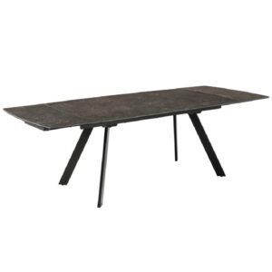 Belton Ceramic Extending Dining Table In Black