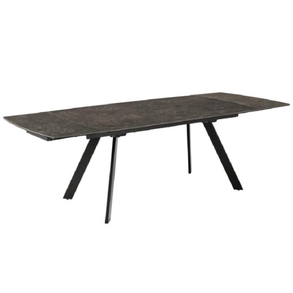 Belton Ceramic Extending Dining Table In Black