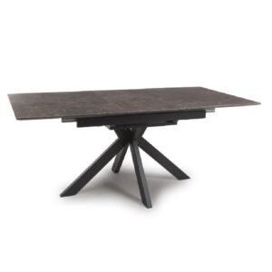 Gabri Sintered Stone Rectangular Extending Dining Table In Grey