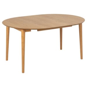 Malibu Wooden Round Extending Dining Table In Matt Oak