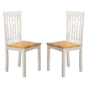 Aalto White Oak Wooden Dining Chairs In Pair