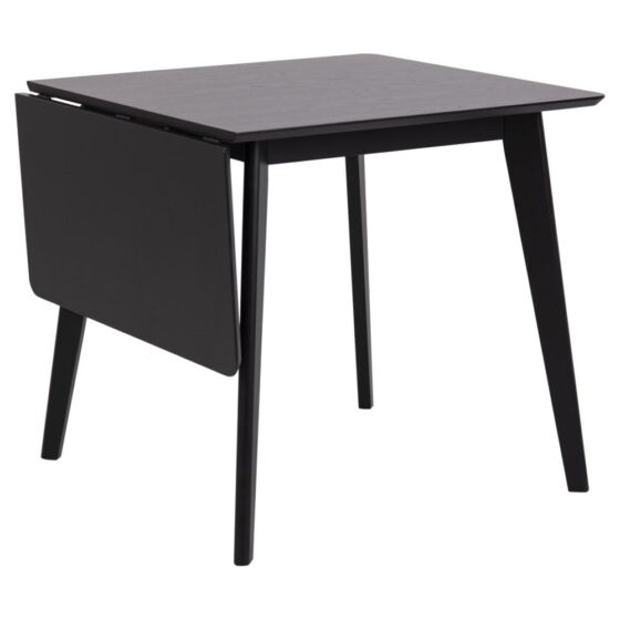 Reims Wooden Extending Dining Table In Matt Black